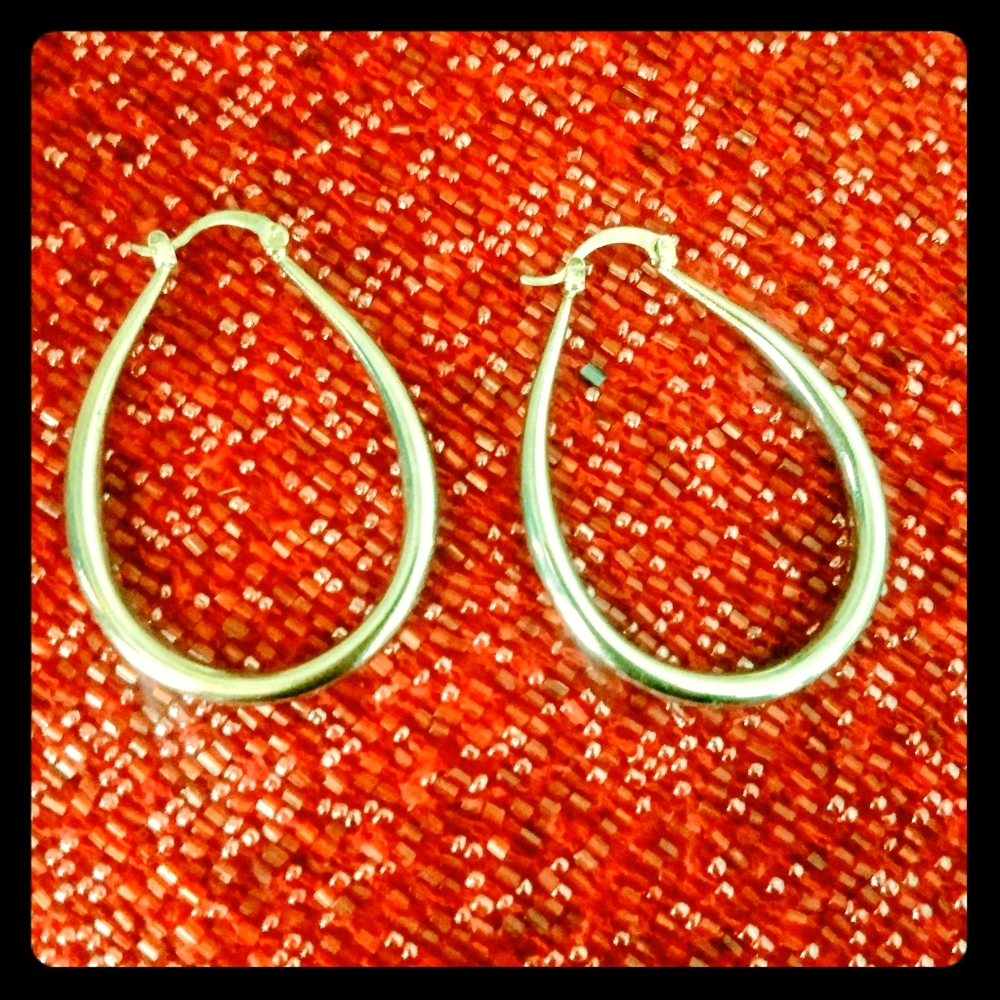 Silver hoop earrings